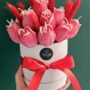 bougie bouquet de tulipes