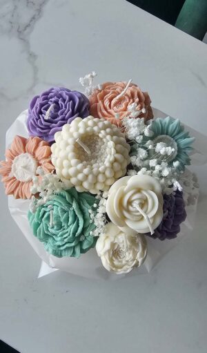 bouquet de bougies rond